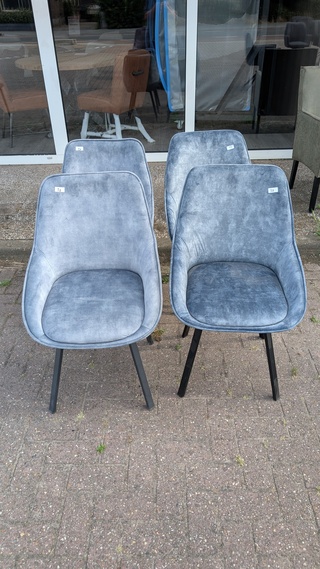 4x Eetkamerstoel don adore light blue, Zazuhome